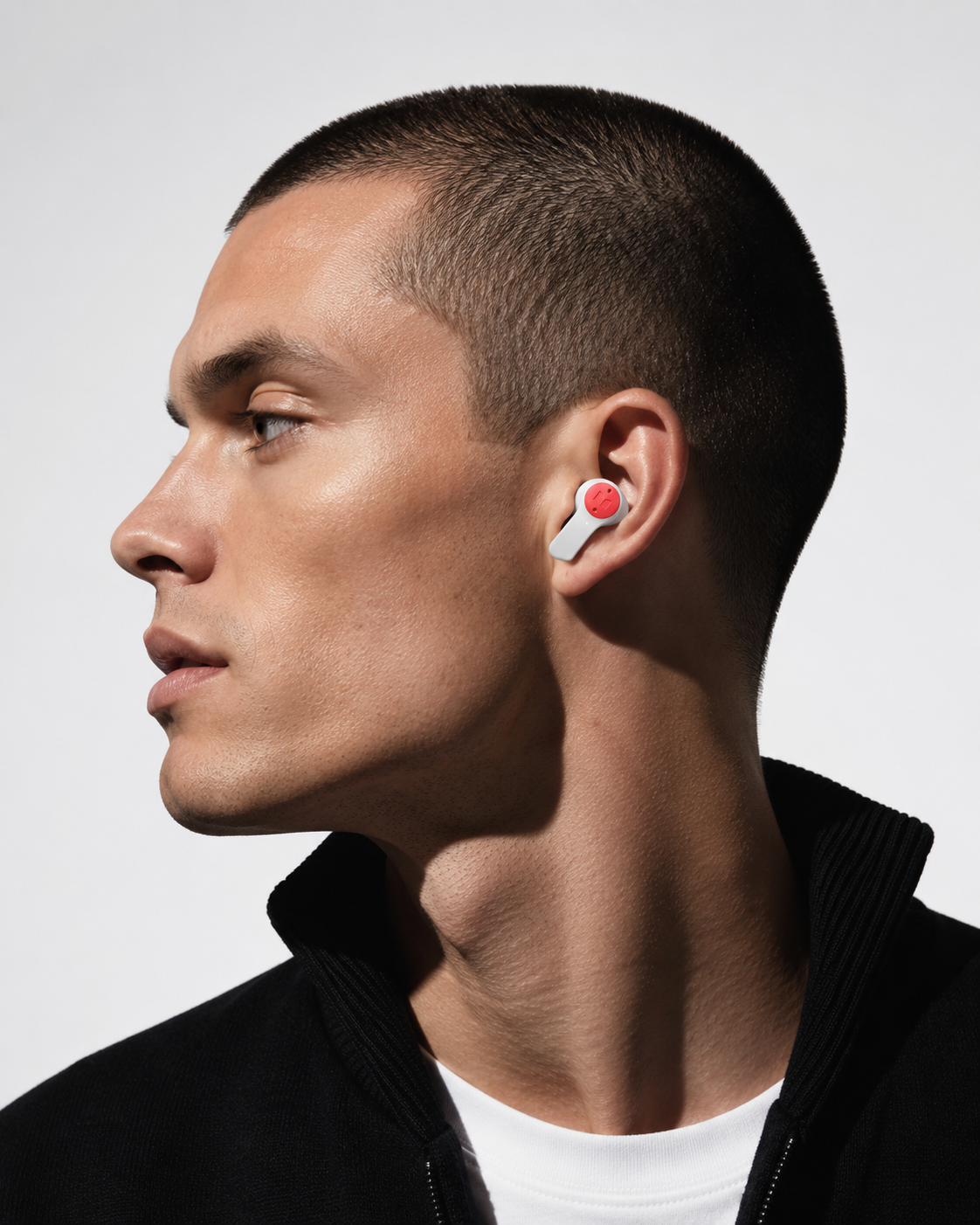 Monster Buds AI earbuds worn in-ear, Layr and Monster case study